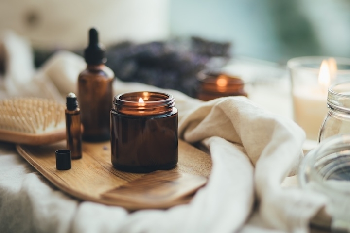 Huiles essentielles bougies